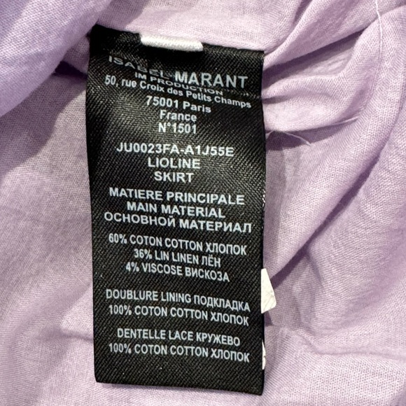 Isabel Marant Etoile Lioline Tiered Mini Skirt Lilac NWT - Picture 8 of 11